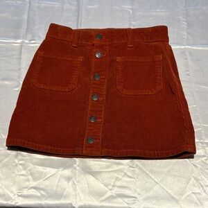 Cat & Jack Rust Corduroy Button Skirt